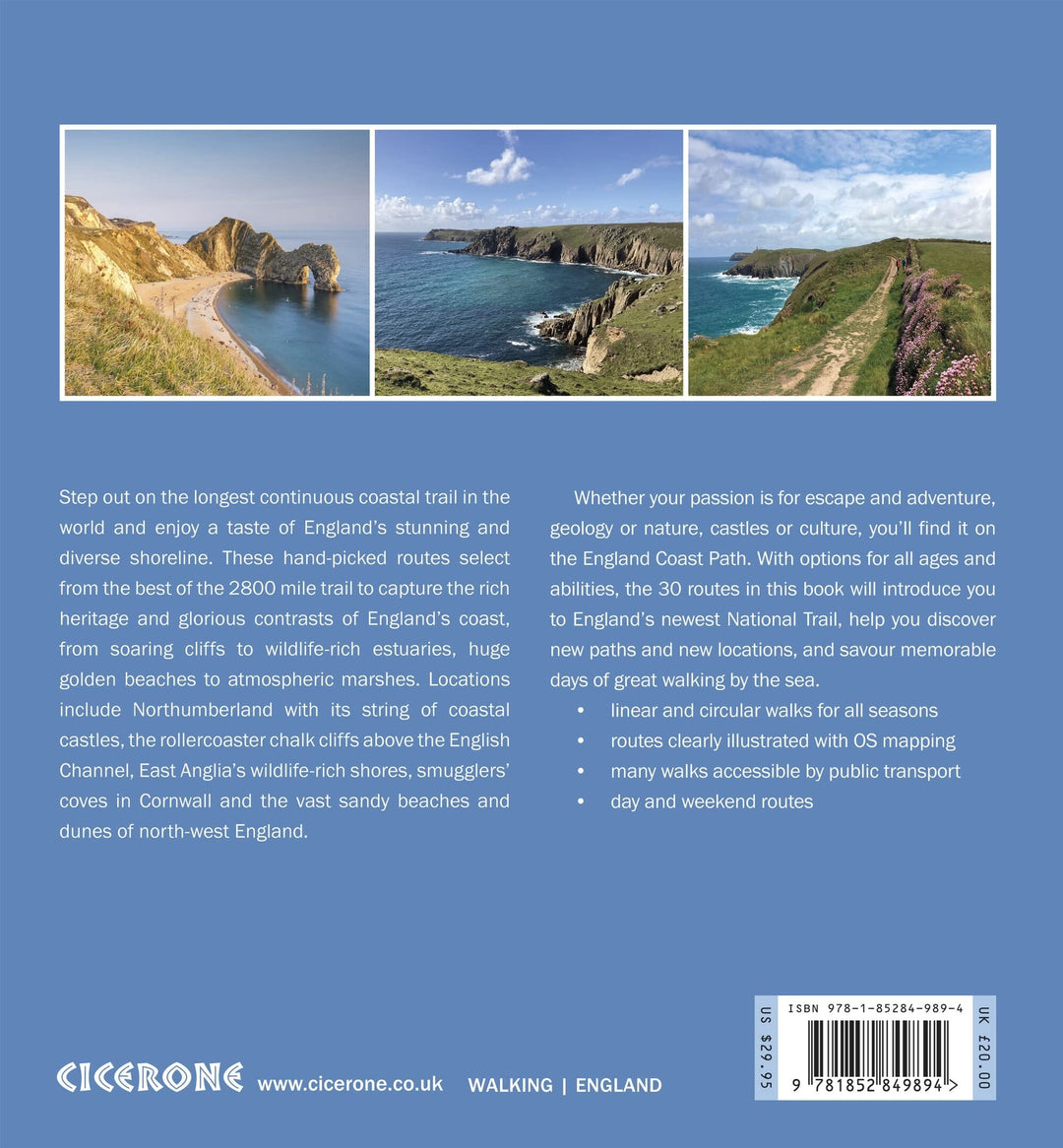 Guide de randonnées (en anglais) - Great Walks on the England Coast Path, 30 classic walks on the longest National Trail | Cicerone guide de randonnée Cicerone 