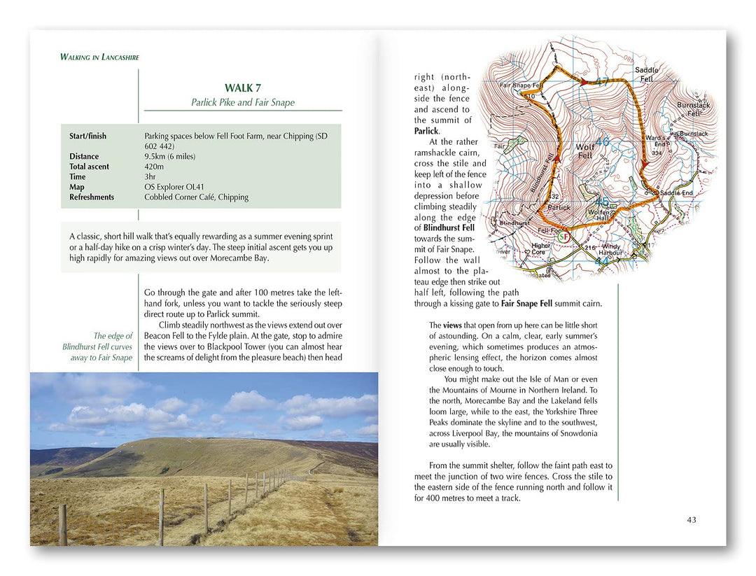 Guide de randonnées (en anglais) - Lancashire, 40 walks throughout the county including the Forest of Bowland and Ribble Valley | Cicerone guide de randonnée Cicerone 