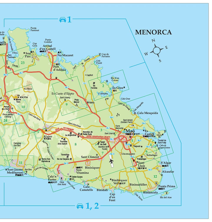 Guide de randonnées (en anglais) - Menorca | Sunflower guide petit format Sunflower 
