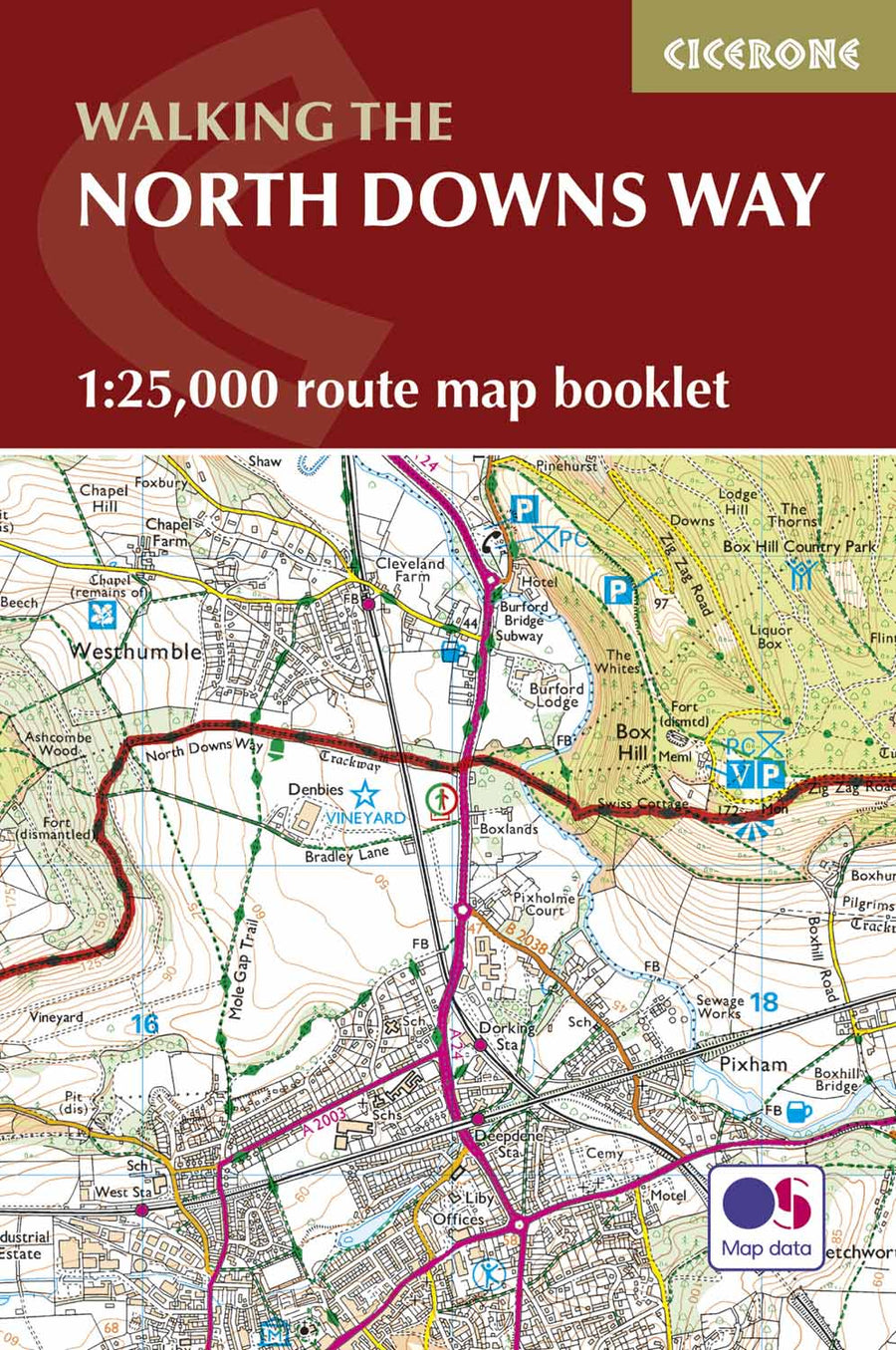 Guide de randonnées (en anglais) - North Downs Way Map Booklet | Cicerone guide de randonnée Cicerone 