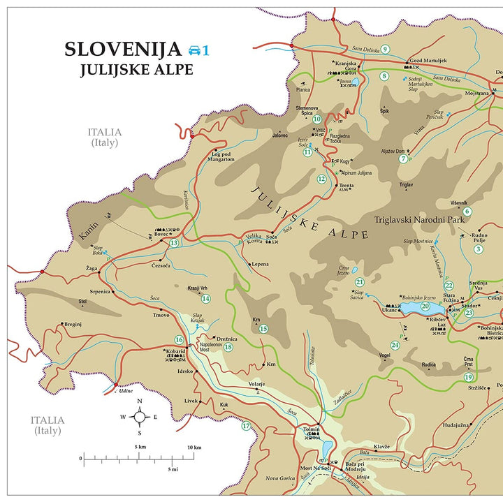 Guide de randonnées (en anglais) - Slovenia | Sunflower guide de randonnée Sunflower 