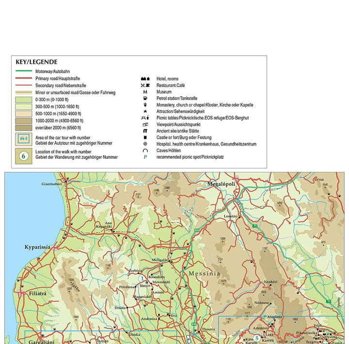 Guide de randonnées (en anglais) - Southern Peloponnese | Sunflower guide de randonnée Sunflower 