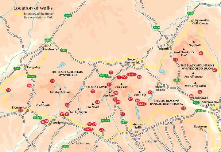 Guide de randonnées (en anglais) - the Brecon Beacons: 45 circular walks in the National Park | Cicerone guide de conversation Cicerone 