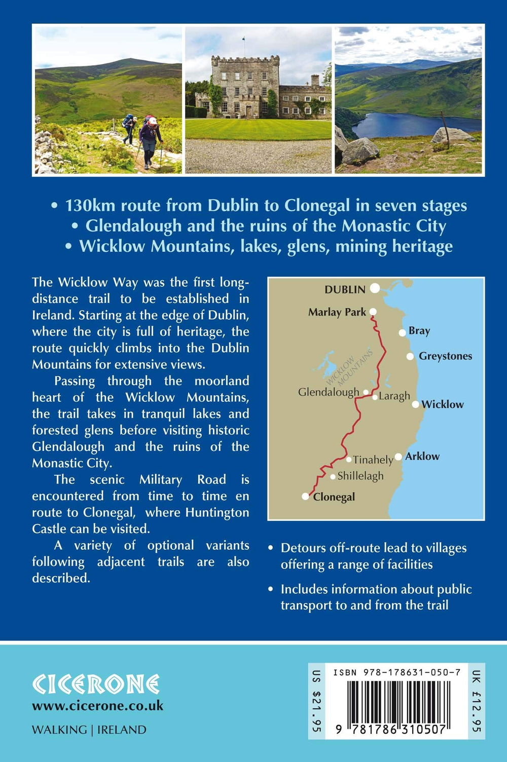 Guide de randonnées (en anglais) - the Wicklow Way : A week-long walk from Dublin to Clonegal | Cicerone guide de randonnée Cicerone 