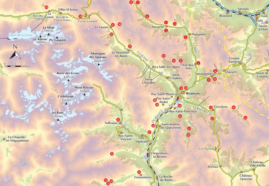 Guide de randonnées (en anglais) - Walking in the Briançonnais :40 walking routes in the French Alps | Cicerone guide de randonnée Cicerone 