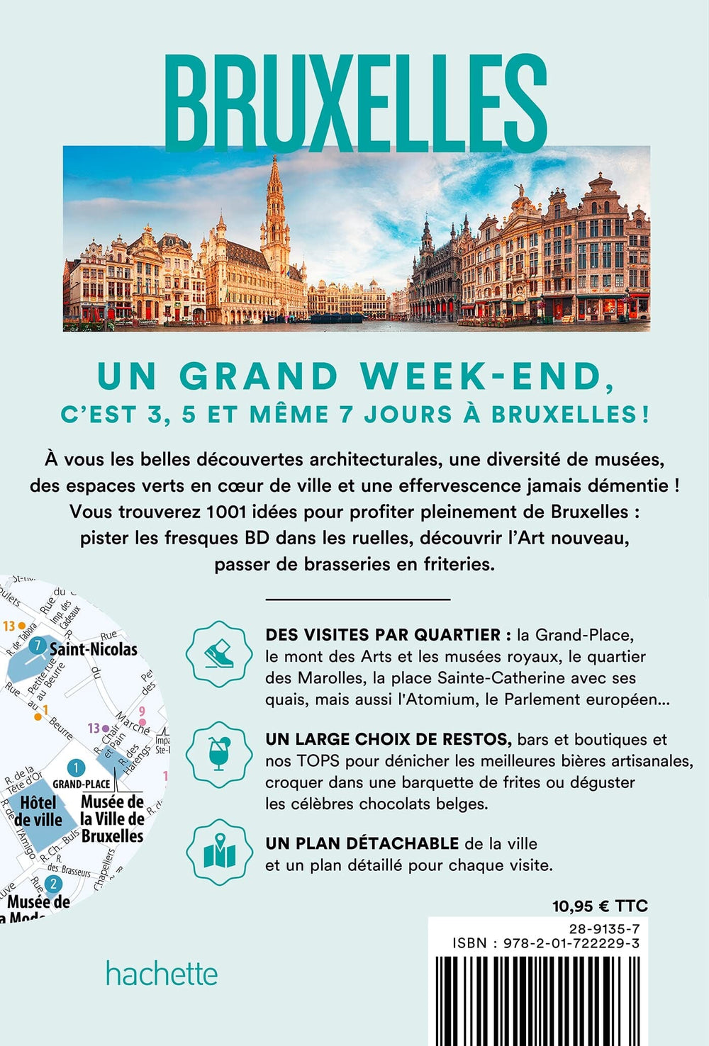 Guide de voyage de poche - Un Grand Week-end à Bruxelles - Édition 2023 | Hachette guide petit format Hachette 