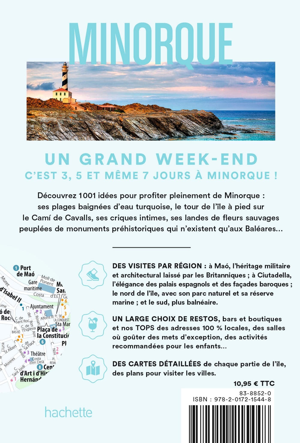 Guide de voyage de poche - Un Grand Week-end à Minorque - Édition 2023 | Hachette guide petit format Hachette 