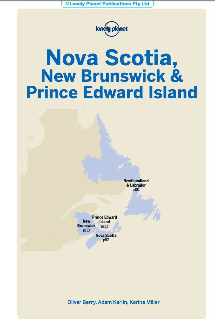 Guide de voyage (en anglais) - Nova Scotia, New Brunswick & Prince Edward Island | Lonely Planet guide de voyage Lonely Planet 