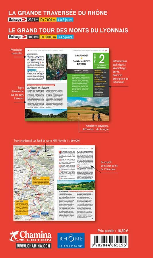 Guide vélo - Grande traversée du Rhône & Le grand tour des monts du Lyonnais | Chamina guide vélo Chamina 