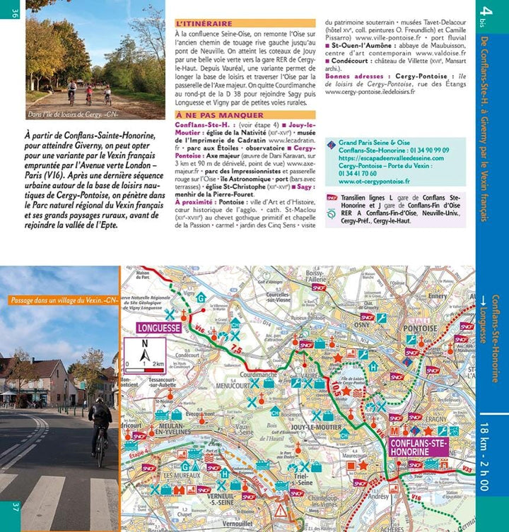 Guide vélo - La Seine à vélo : Paris/Le Havre/Deauville | Chamina guide petit format Chamina 