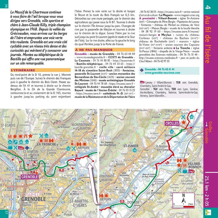 Guide vélo - Sillon alpin à vélo : Vallées de Chambéry, d'Annecy & Grésivaudan | Chamina guide petit format Chamina 