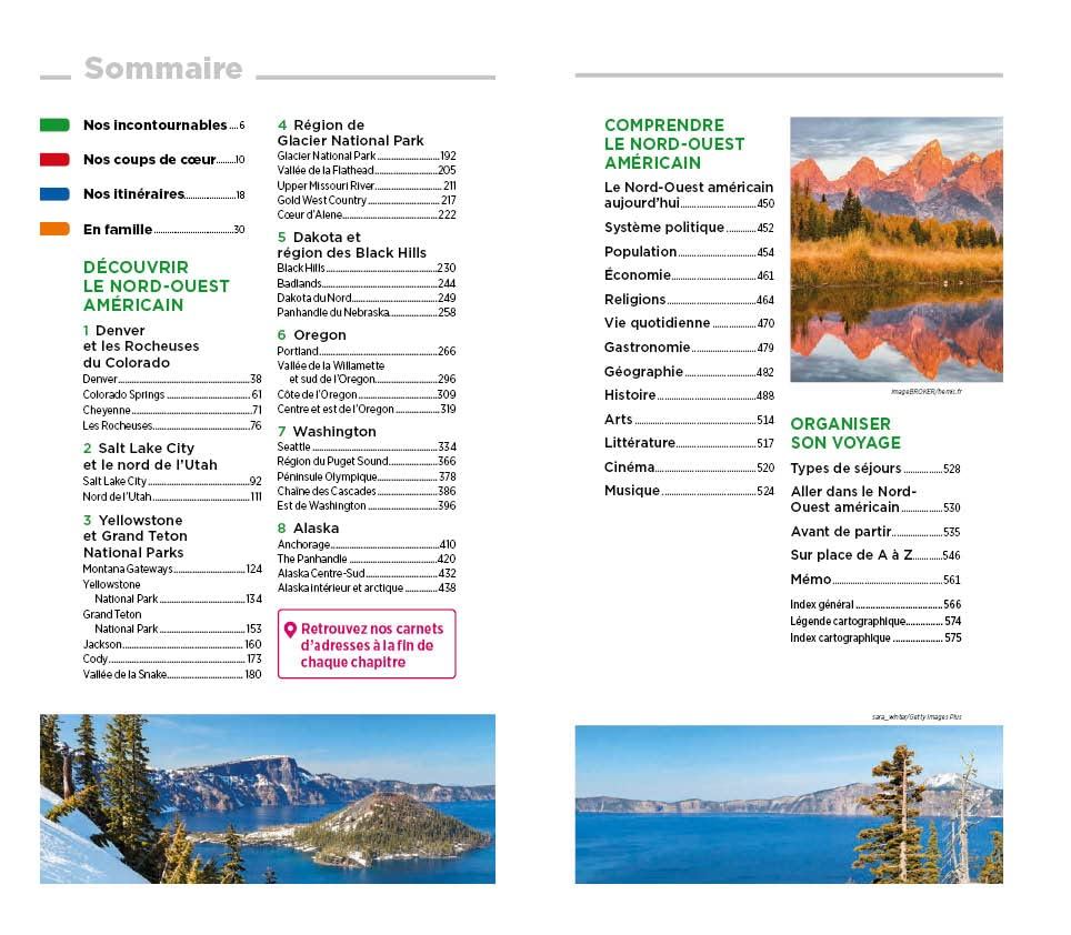 Guide Vert - Nord-Ouest américain - De Denver à Seattle, Yellowstone, Rocheuses, Oregon, Alaska - Édition 2022 | Michelin guide de voyage Michelin 