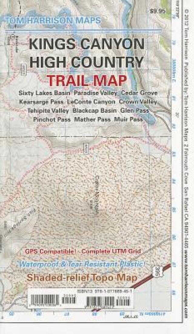 Kings Canyon High Country Trail Map by Tom Harrison Maps