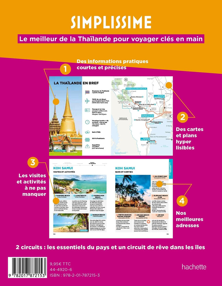 Le guide Simplissime - Thaïlande - Édition 2022 | Hachette guide de voyage Hachette 