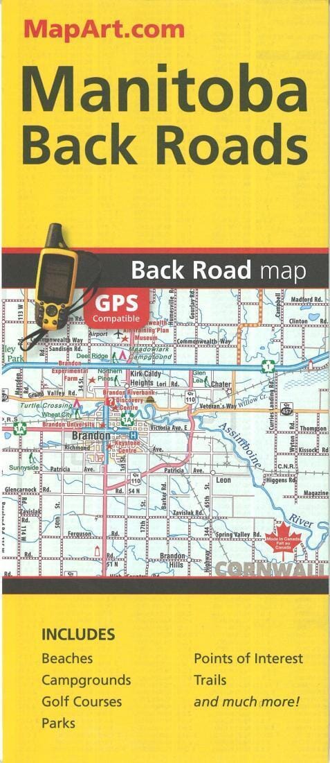 Manitoba Back Roads Road Map | MapArt Road Map 