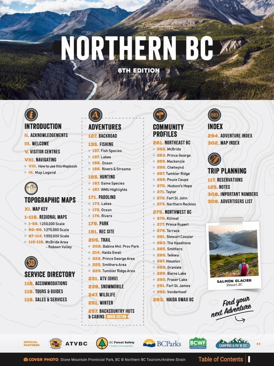 Northern British Columbia MapBook | Backroads Mapbooks atlas Backroads Mapbooks 