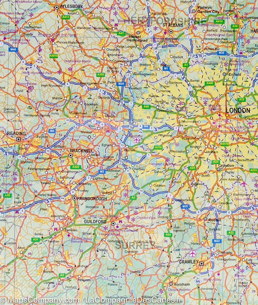 Plan de Londres & Carte du sud-est de l'Angleterre | ITM