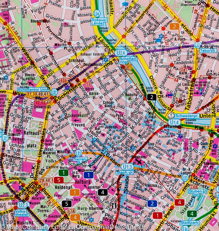 Plan de poche de Vienne (Autriche) | Freytag &#038; Berndt - La Compagnie des Cartes