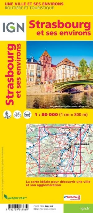 Plan de Strasbourg & environs | IGN carte pliée IGN 