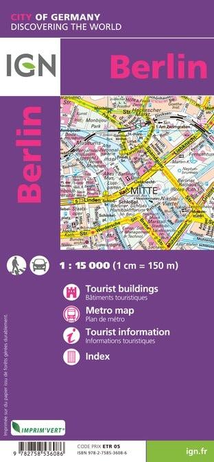Plan détaillé - Berlin | IGN carte pliée IGN 