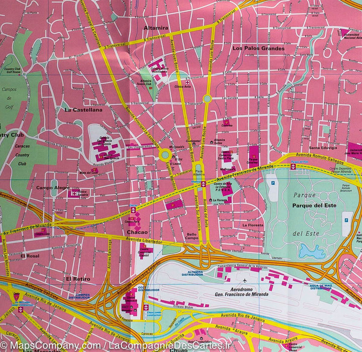 Plan détaillé - Caracas (Vénézuela) | Freytag & Berndt carte pliée Freytag & Berndt 