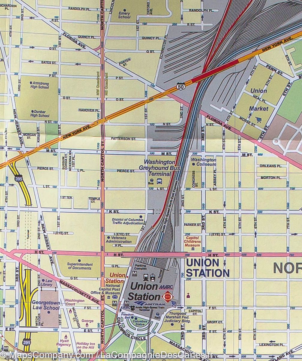 Plan détaillé - Washington D.C. et sa région | ITM carte pliée ITM 