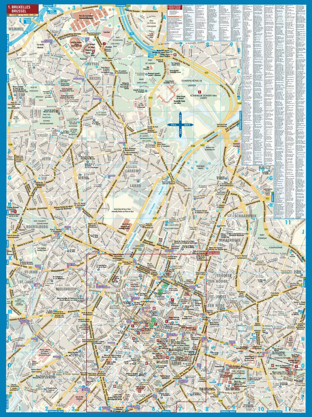 Plan plastifié - Bruxelles | Borch Map carte pliée Borch Map 