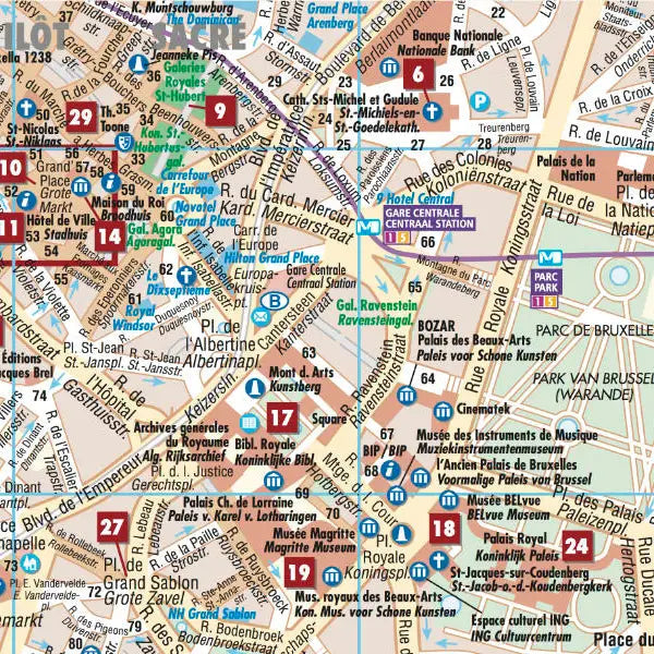 Plan plastifié - Bruxelles | Borch Map carte pliée Borch Map 