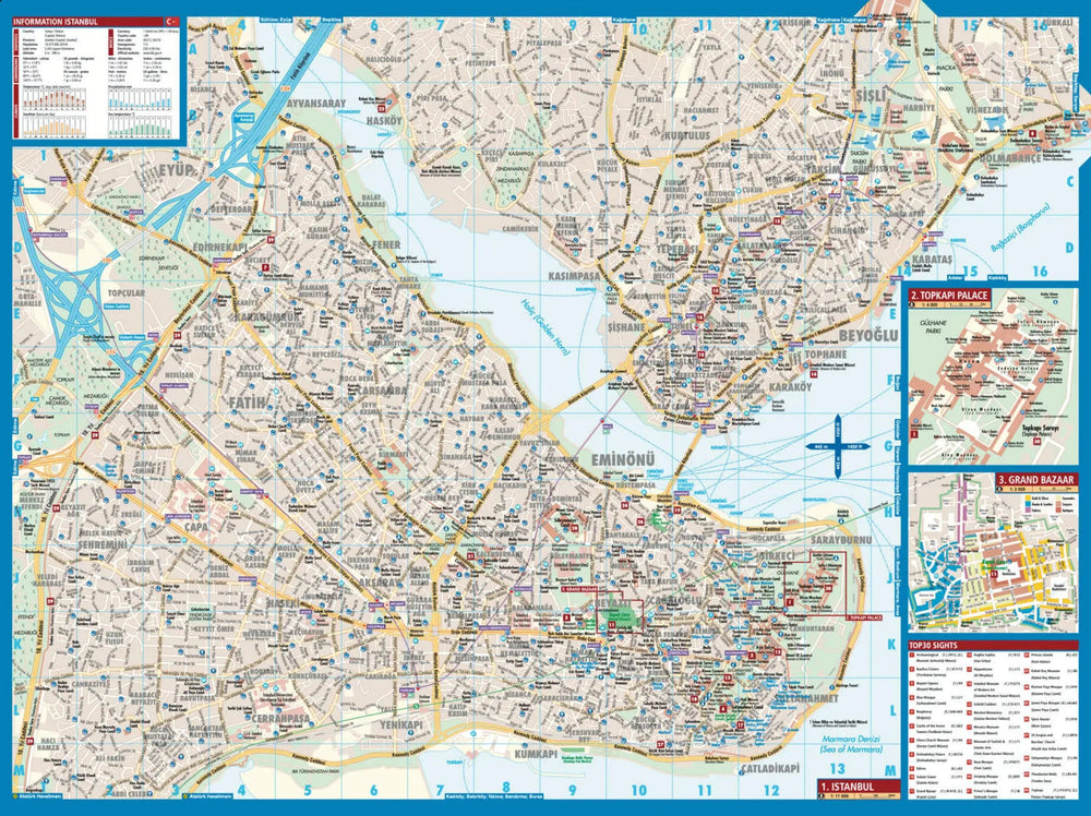 Plan plastifié - Istanbul | Borch Map carte pliée Borch Map 