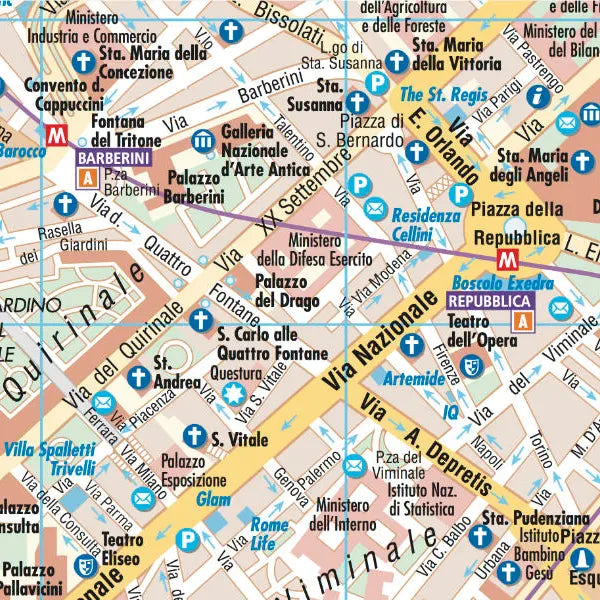 Plan plastifié - Rome | Borch Map carte pliée Borch Map 