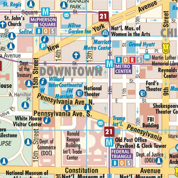 Plan plastifié - Washington D.C. | Borch Map carte pliée Borch Map 