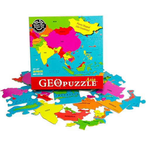 Puzzle géographique (en anglais)- L'Asie (50 pièces) pour enfants 4 ans et + | Geotoys puzzle Geotoys 