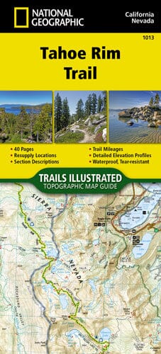 Tahoe Rim Trail | National Geographic carte pliée 