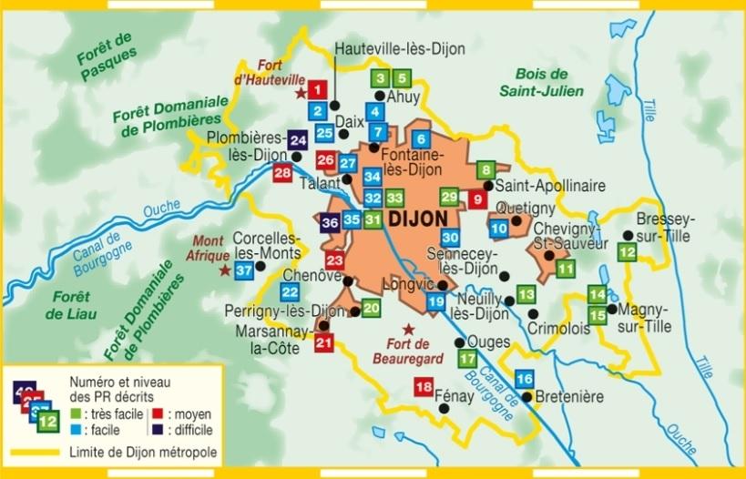 Topoguide de randonnée - Dijon Métropole | FFR guide de randonnée FFR - Fédération Française de Randonnée 