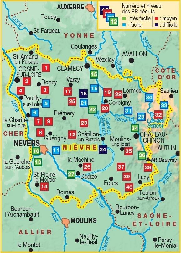 Topoguide de randonnée - La Nièvre à pied | FFR guide de randonnée FFR - Fédération Française de Randonnée 