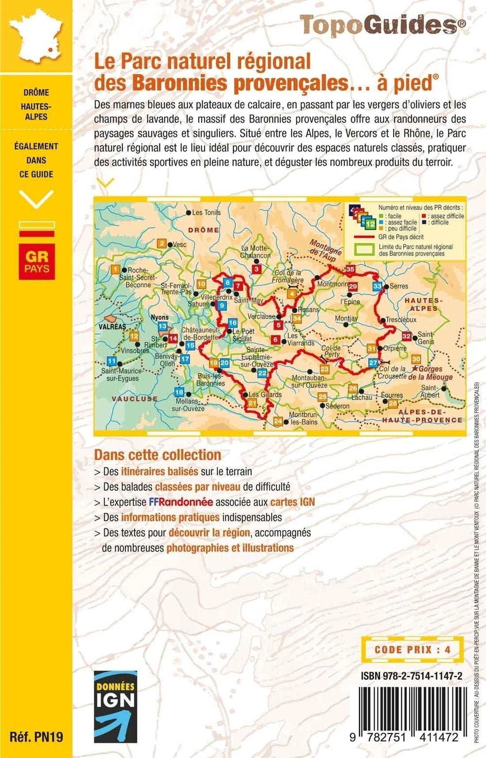 Topoguide de randonnée - Le Parc Naturel régional des Baronnies provençales... à pied | FFR guide de randonnée FFR - Fédération Française de Randonnée 