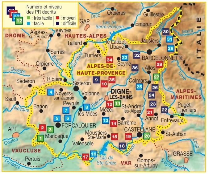 Topoguide de randonnée - Les Alpes-de-Haute-Provence à pied | FFR guide de randonnée FFR - Fédération Française de Randonnée 