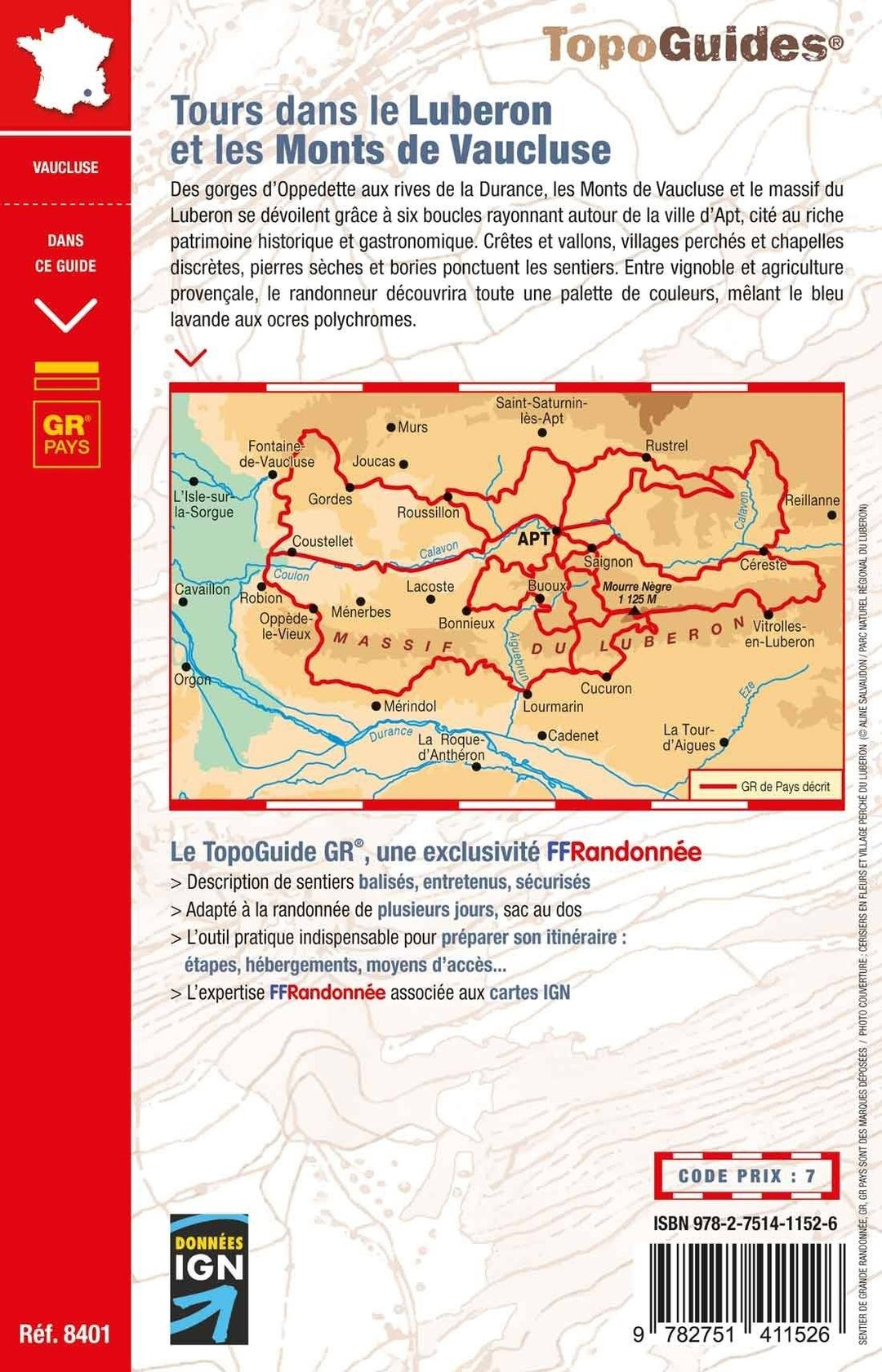 Topoguide de randonnée - Tours dans le Luberon et les Monts de Vaucluse | FFR guide de randonnée FFR - Fédération Française de Randonnée 