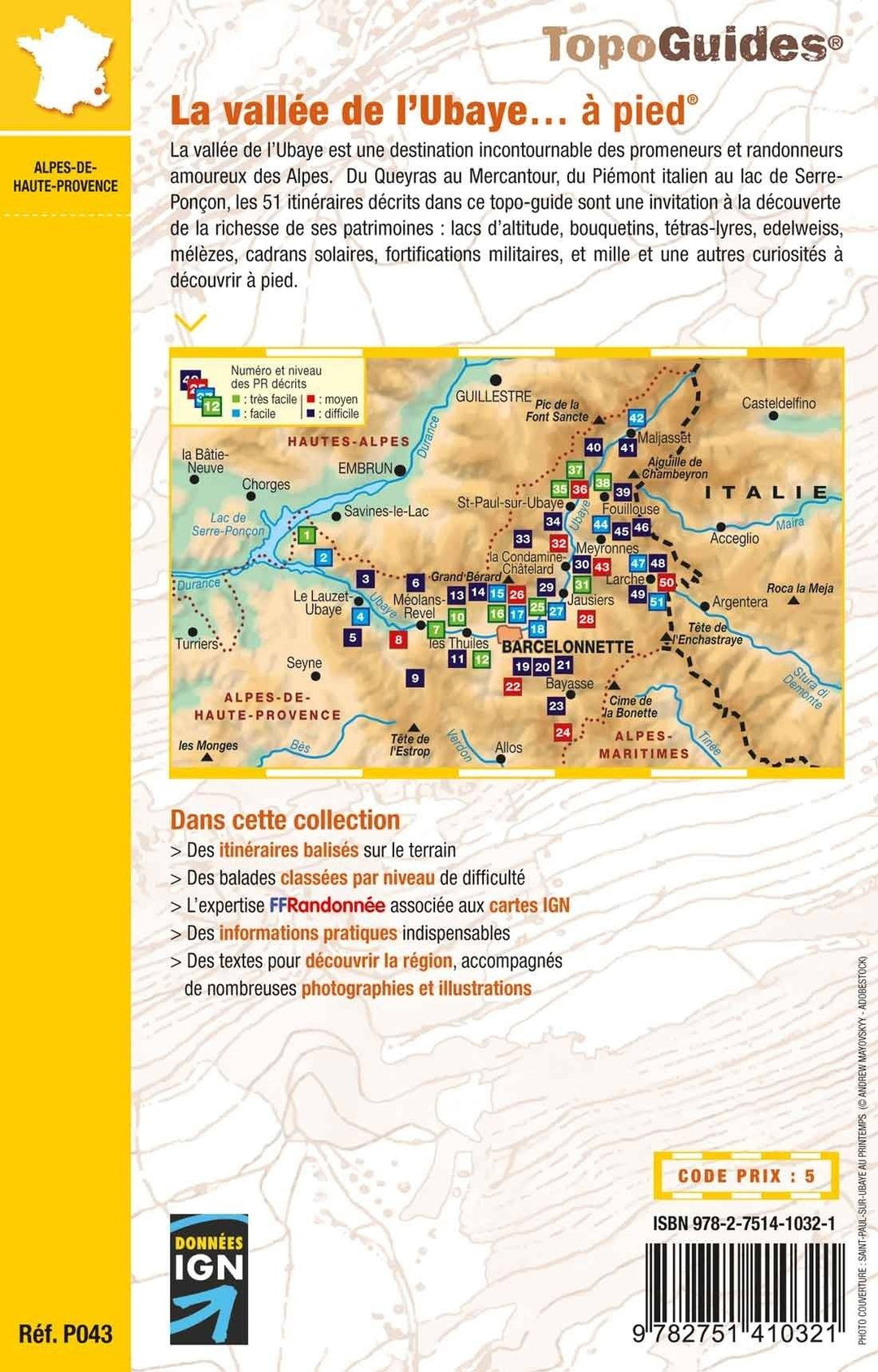 Topoguide de randonnée - Vallée de l'Ubaye à pied | FFR guide de randonnée FFR - Fédération Française de Randonnée 