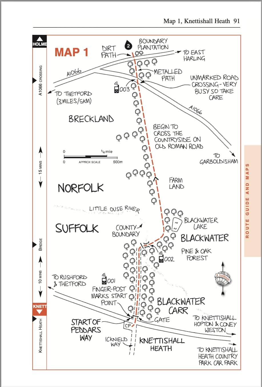 Topoguide de randonnées (en anglais) - Norfolk Coast Path & Peddars Way | Trailblazer guide de randonnée Trailblazer 