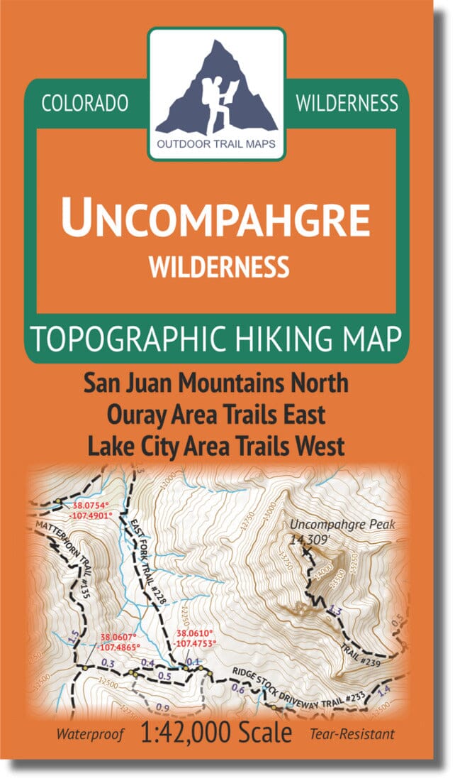 Uncompahgre Wilderness | Outdoor Trail Maps LLC carte pliée 